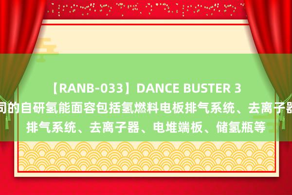 【RANB-033】DANCE BUSTER 3 恒勃股份董秘回复：公司的自研氢能面容包括氢燃料电板排气系统、去离子器、电堆端板、储氢瓶等