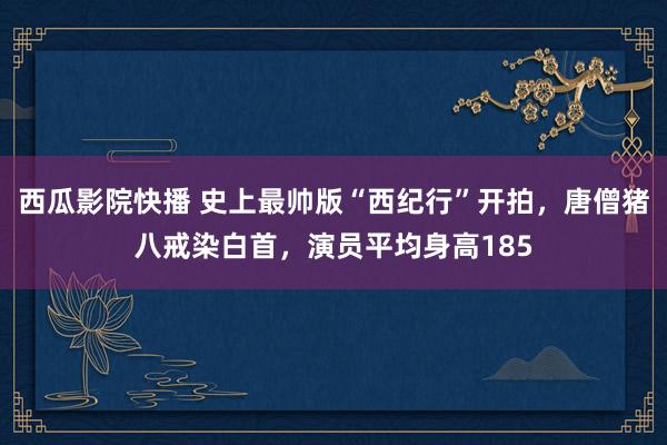 西瓜影院快播 史上最帅版“西纪行”开拍，唐僧猪八戒染白首，演员平均身高185