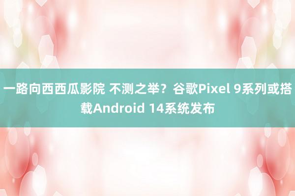 一路向西西瓜影院 不测之举？谷歌Pixel 9系列或搭载Android 14系统发布