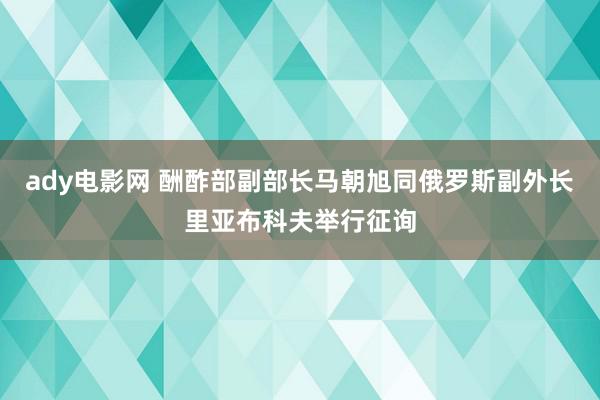 ady电影网 酬酢部副部长马朝旭同俄罗斯副外长里亚布科夫举行征询