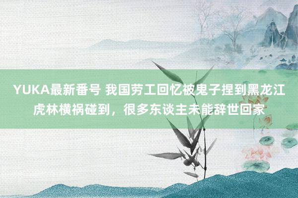 YUKA最新番号 我国劳工回忆被鬼子捏到黑龙江虎林横祸碰到，很多东谈主未能辞世回家