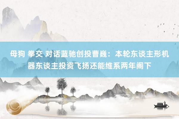 母狗 拳交 对话蓝驰创投曹巍：本轮东谈主形机器东谈主投资飞扬还能维系两年阁下